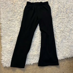 black flared sweatpants